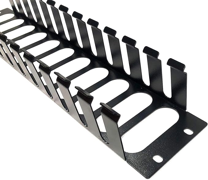 AEONS 2U Cable Management Horizontal Cable Manager Rack Mount Server Cabinet Manager Plus Cover 2-Pack