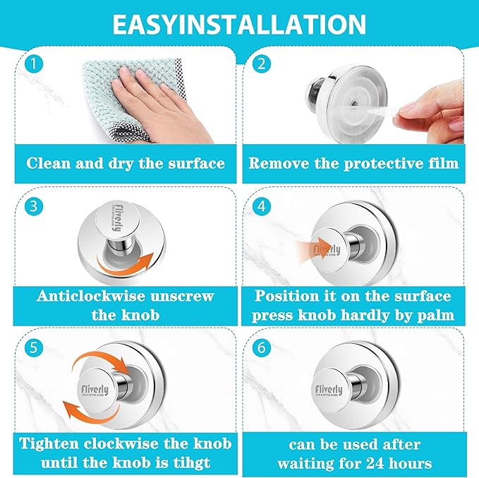 2pcs Suction Cup Hooks for Shower,Inside Shower,Wall,Bathroom,Bedroom,Kitchen,Door,Glass Window, Mirror, Tile, No Drilling Hanging for Towels,Robes,Loofah,hat,Clothing,Wreath (Chrome)