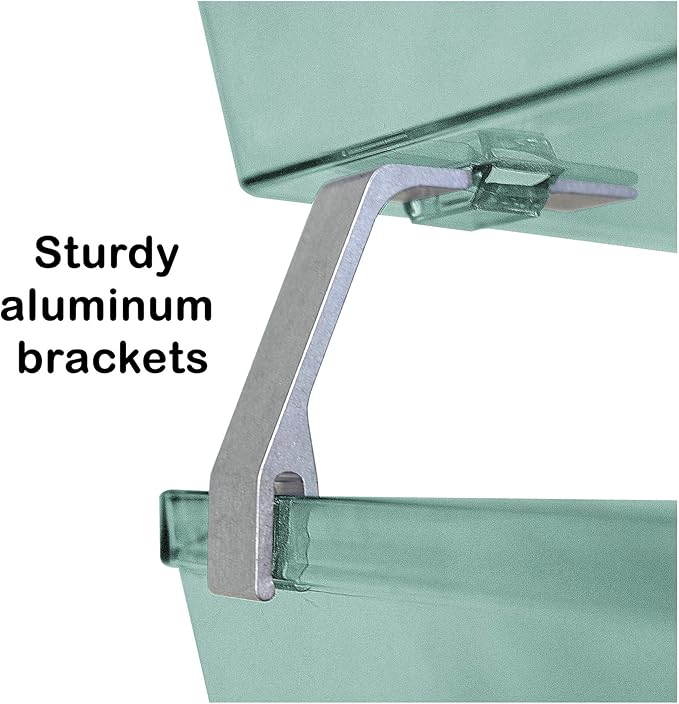 Acrimet Facility 2 Tier Letter Tray, Front Load, Letter Size/A4, Desktop File Organizer, Plastic (Clear Green Color)-NeatNest
