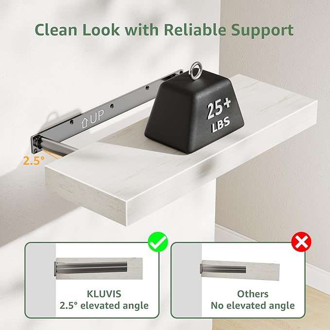 Bathroom Shelves Over Toilet - Floating Shelf for Wall Above Toilet Towels Holder Small Farmhouse Decor Shelves (15.7 inch, Set of 3, Distressed White and Black)-NeatNest