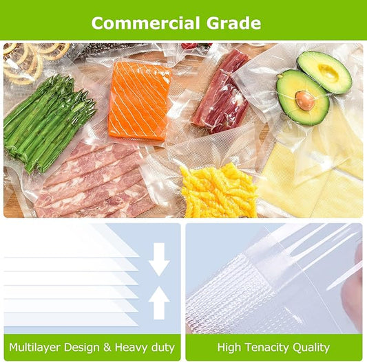 Bonsenkitchen Vacuum Sealer Bags Rolls, 11 in x 50 ft Rolls 2 pack Durable Food Sealer Bags, Commercial Grade, Heavy Duty, BPA Free, Seal a Meal, Great for Food Storage & Sous Vide Cooking, VB24-NeatNest