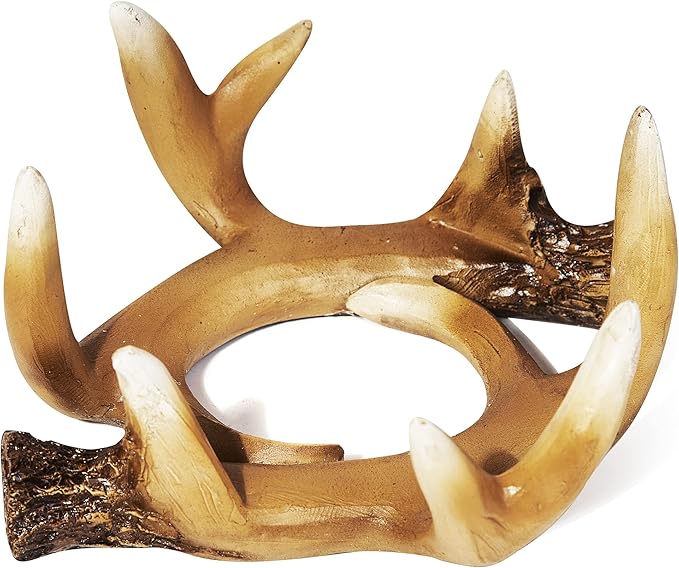 Deer Antlers Coaster Set of 6 – Handcrafted Deer Antler Decor and Man Cave Gifts for Men - 6 Full Size Deer Antlers Coasters for Man Cave Décor-NeatNest