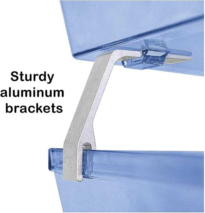 Acrimet Facility 2 Tier Letter Tray, Front Load, Letter Size/A4, Desktop File Organizer, Plastic (Clear Blue Color)-NeatNest