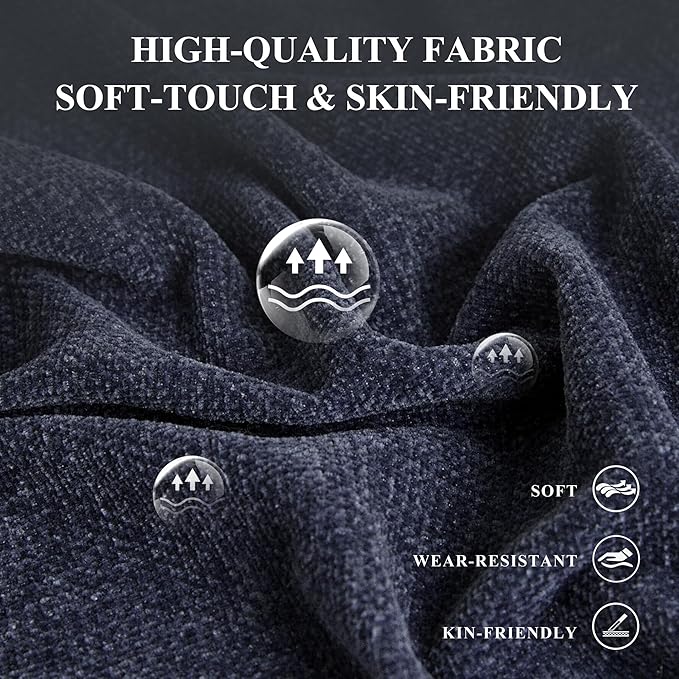 COLAMY Fabric Round Storage Ottoman with Reversible Tray Lid – Multi-Functional Footrest, Hidden Storage, Sturdy & Stylish Small Coffee Table for Living Room, Bedroom, or Entryway(Blue)-NeatNest