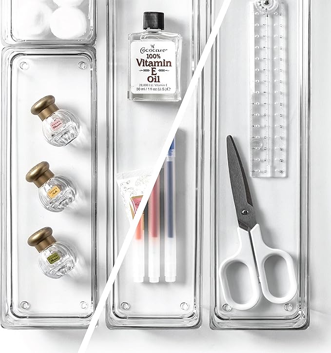 Bino 4-Piece Drawer Bin Set | THE MODULAR | Bathroom & Desk Drawer Organizer Bins - Large-NeatNest