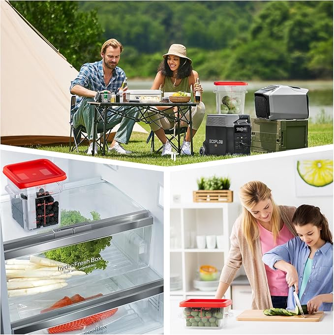 2 Quart Set of 4 Food Storage Containers,Food Containers with Lids and Handles,Square Commercial Food Containers for Kitchen, Restaurant,Refrigeration etc