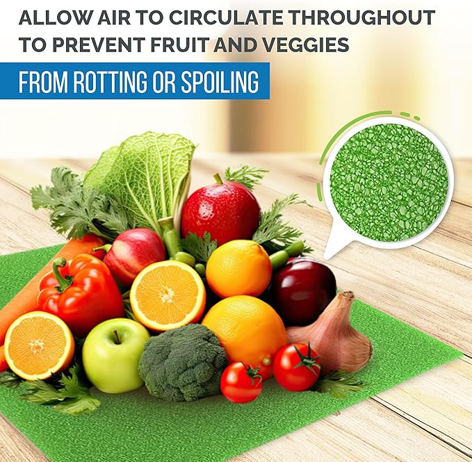 Fruit & Veggie Life Extender Drawer Liner - Refrigerator Organizers and Storage, Fridge Shelf Liners