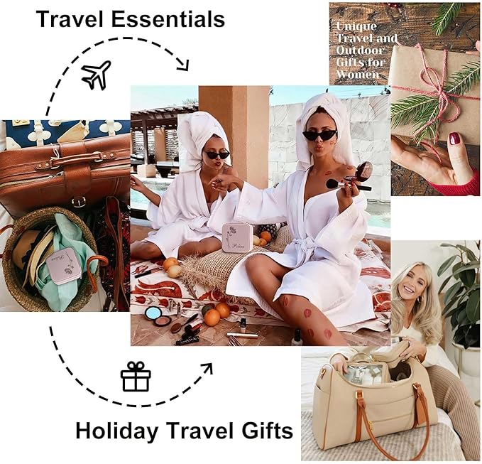 DayOfShe Personalized Name Jewelry Box College Dorm Essentials for Girls Graduation Gifts 2025, Leather Small Travel Jewelry Case for Wedding Gifts Bridesmaid Proposal Gifts-NeatNest