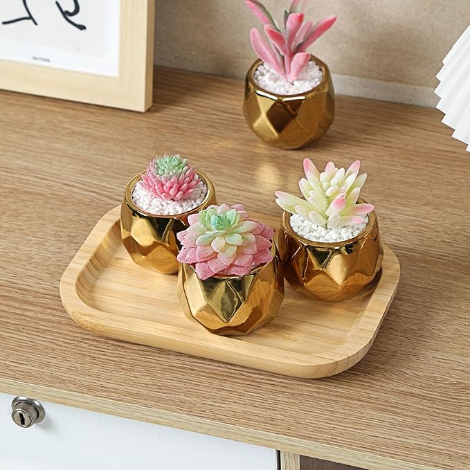 Bamboo Vanity Tray, Bathroom Counter Tray, Toilet Paper Basket Storage for Toilet Tank, Bathroom, Kitchen Counter 7.8 x 5.1 x 0.8 inch-NeatNest