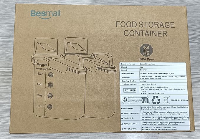 Cereal Containers Storage,2L Airtight Large Dry Food Storage Containers with Pouring Spout, Measuring Cup for Flour and Grain,BPA Free Plastic Dispenser-NeatNest
