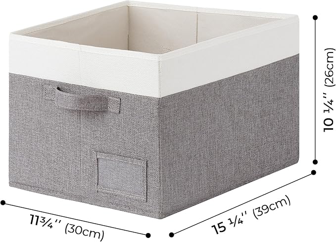 GRANNY SAYS Fabric Storage Bins for Clothes, Closet Organization Bins with Handles, Decorative Storage Box, Jumbo, 3-Pack