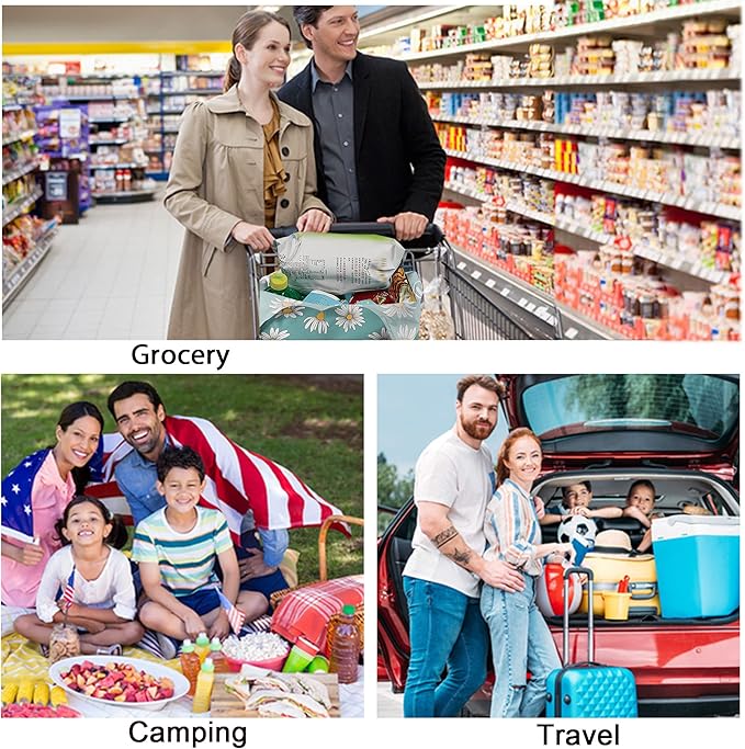 BeeGreen 6 Pack Bulk Foldable Packable Tote Bags for Women - Reusable Grocery Bags Shopping Bag with Pouch, Large Machine Washable Gifts with Handles for Travel,Beach,Holiday-NeatNest