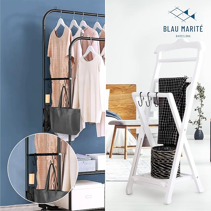 6 S-Shaped Hooks with Anti-Fall System. Anti Drop S-Shaped Hook with Safety Buckle to Prevent Falls. Heavy Duty. (Black, 4in Long (Diameter Rod<1.2in))-NeatNest