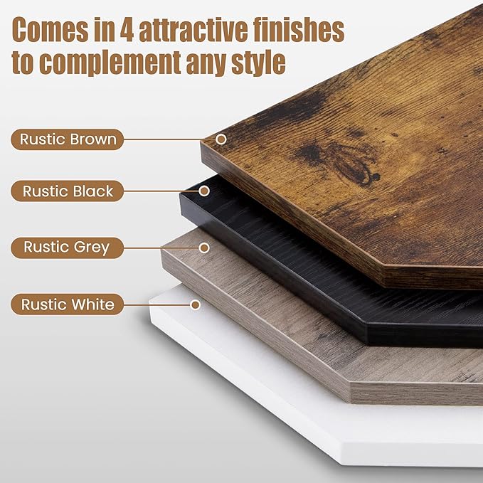 Corner Shelf Wall Mount, Floating Corner Shelves, Set of 2 Corner Wall Shelf Organizer, Rustic Wood Wall Storage Display Shelves for Living Room Bedroom Bathroom Kitchen, Classic Black-NeatNest