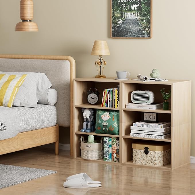 Garden 4 You Cube Storage Organizer Shelf, 3-Tier Stackable Wooden Display Bookcase for Living Room, Bedroom-NeatNest