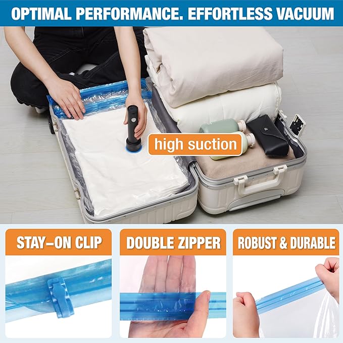 12 Space Saver Bags with Electric Pump-NeatNest