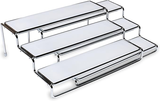Deco Brothers Spice Rack 3 Tier Expandable Shelf Organizer, Chrome-NeatNest
