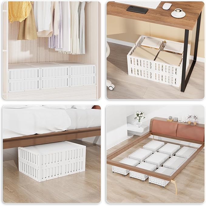 Bamboo Under Bed Storage with Wheels (2-Pack) – Rolling Underbed Shoe Organizer Box for Shoes, Blankets, Toys, Clothes Container Space-Saving Organizer Bins for Bedroom, Closet, Dorm, Nursery-NeatNest