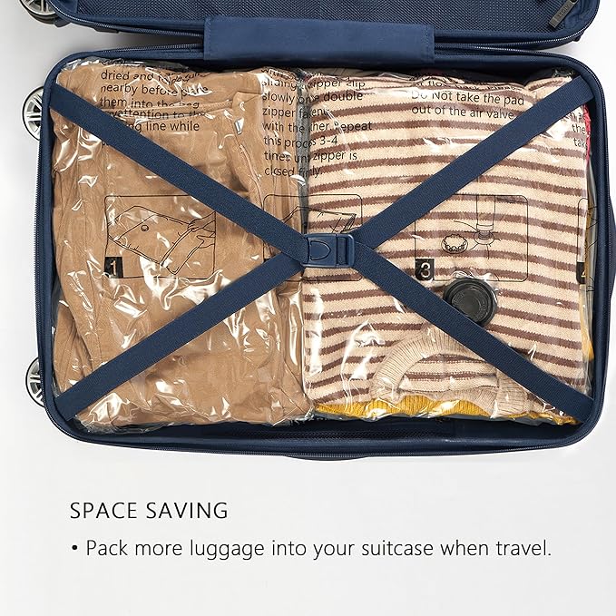 SUOCO 10 Jumbo XXL Vacuum Storage Bags with Electric Pump, Space Saver Bags, Compression Airtight Sealer Bags for Travel, Clothes, Pillows, Comforters, Blankets-NeatNest