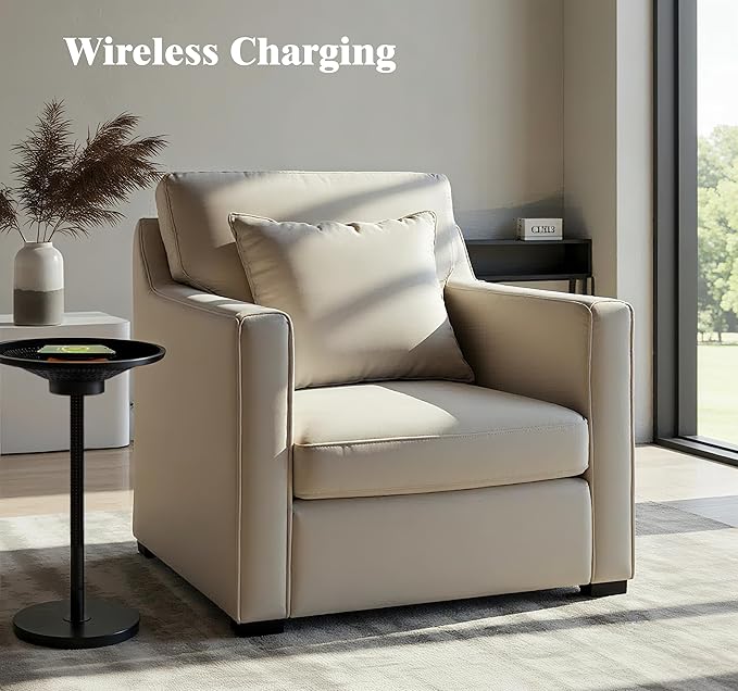 Elegant Smart Side Table with Ambient Light & Wireless Charging – Modern Touch Control, Stepless Dimming, and Ideal Nightstand for Small Spaces – Perfect Home Decor for Bedroom & Living Room