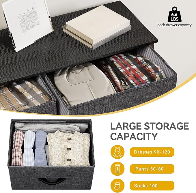 DWVO Dresser for Bedroom, Fabric Dresser with 8 Drawers, Chest of Drawers for Closet, Living Room-NeatNest