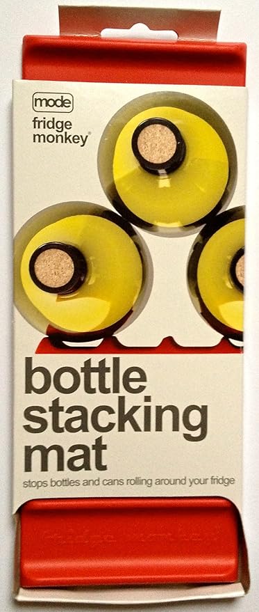 Drink Organizer for Fridge, Soda Can Refrigerator Organizers and Storage, Beer-Wine-Water Bottle Holder, Fridge Monkey - Durable Non-Slip Anti-Roll
