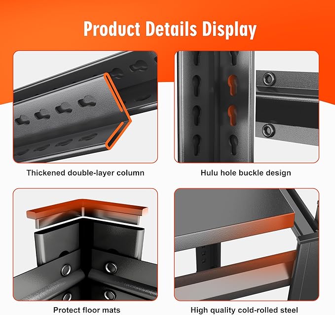 Adjustable 3-Tier Metal Bathroom Shelf - Space Saving Storage Organizer Rack for Kitchen, Corrosion-Resistant, 31.5" Hx15.7 Wx15.7 D