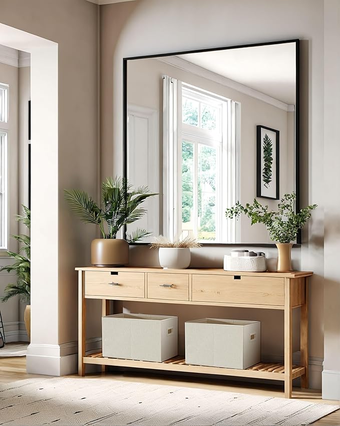 DECOMOMO Storage Bins for Shelves Robust Fabric Closet Bins for Shelves Toy Storage Clothes Books (Pack of 3 – Beige)-NeatNest