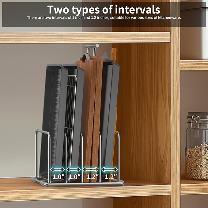 Cutting Board Stand, Cutting Board Rack, Cutting Board Organizer Stainless Steel, Cutting Board Holder for Countertop, Chopping Board Holder (2 Pack)-NeatNest