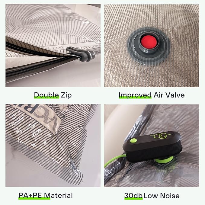 Travel Vacuum Storage Bags with USB Electric Pump, 15 Pack Compression Travel Packing Bags for Luggage and Suitcase, Carry-on Size Space Saver for Clothes and Clothing-NeatNest