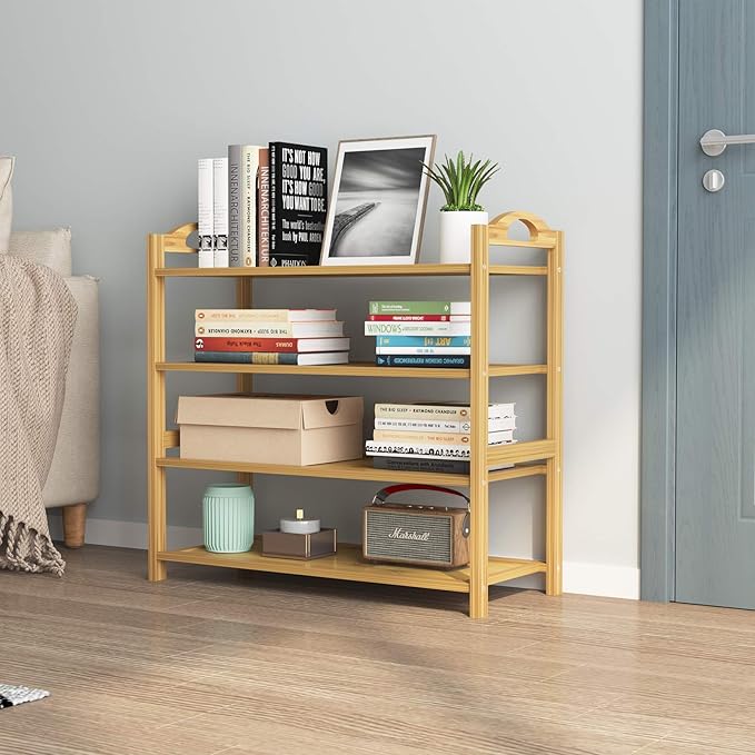 UDEAR Bamboo Shoe Rack 4-Tier Shoe Storage Organizer Entryway Shoe Shelf-NeatNest