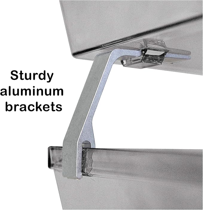 Acrimet Facility 2 Tier Letter Tray, Side Load, Letter Size/A4, Desktop File Organizer, Plastic (Clear Smoke Color)-NeatNest