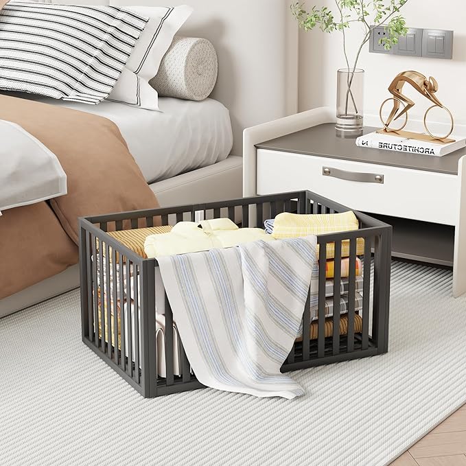 Bamboo Under Bed Storage Containers- Underbed Organizer with Wheels with Large Capacity Dust Bag,Sturdy Wood Rolling Under Bed Shoe Storage Organizer 2 Packs (Black, 2 Packs Tall (25"×16"x12"))-NeatNest