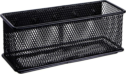 dedoot Magnetic Pencil Holder, Black Mesh Pen Organizer Strong Magnetic Storage Basket Organizes Pens, Pencils, Markers for Whiteboard, Locker, Fridge, Cubicle Desk, Offices 6.3x2.3x2.6inch-NeatNest