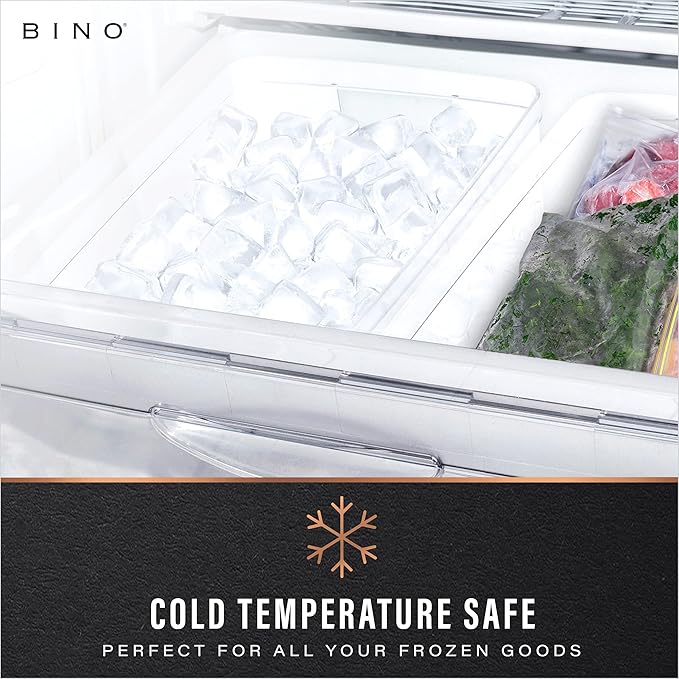 BINO | Plastic Storage Bins, Medium - 2 Pack | THE LUCID COLLECTION | Multi-Use Built-In Handles | BPA-Free | Clear Storage Containers | Fridge Organizer | Pantry & Home Organization-NeatNest
