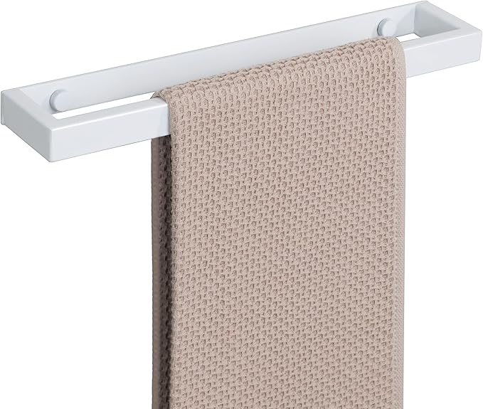 Alise Bath Towel Bar,Wall Mount Towel Holder Towel Rack Towel Hanger for Bathroom Lavatory,12 Inch SUS304 Stainless Steel Towel Rail,White Finish GJF030-W