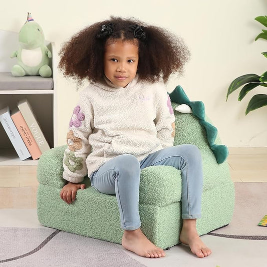 Comfy Toddler Chair, Kids Triceratops Couch for Boys and Girls, Triceratops-NeatNest