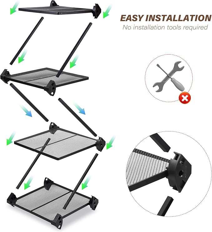 Vertical Shoe Rack 4 Tier Small Shoe Rack Shelf for Entryway Tall Narrow Shoe Organizer Metal Shoe Storage for Closet,Front Door Entrance, Living Room, Black-NeatNest