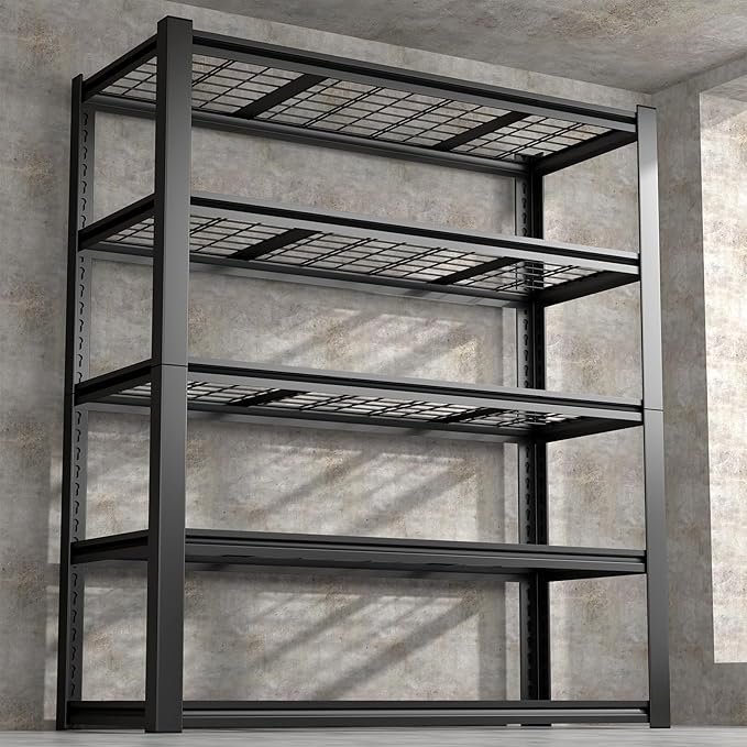 Garage Shelving,5-Tier Metal Storage Shelves,Metal Shelves for Garage Storage,Steel Shelving 24" D x 47" W x 72" H