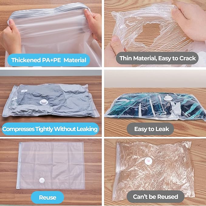 20 Pack Vacuum Storage Bags with Electric Air Pump, Vacuum Sealed Storage Bags (3Cube/3Jumbo/4Large/5Medium/5Small), Space Saver Bag for Clothes, Blanket, Duvets, Pillows, Mattress,Comforters, Travel-NeatNest