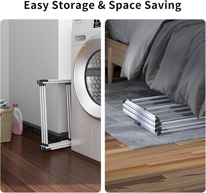 3-Tier Clothes Drying Rack Foldable | Foldable Clothing Drying Rack | Laundry Drying Rack Collapsible |Small Dry Rack Use for Laundry Room, Dorm,-White+Black