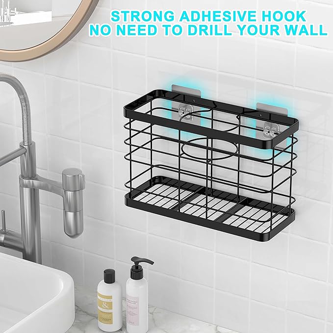 Hair Tool Organizer - Blow Dryer & Hair Dryer Holder Cabinet Door, Bathroom Organizer & Storage Basket for Styling Tools-NeatNest