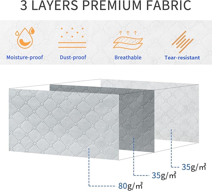 combocube 6 Pack Closet Organizers and Storage Containers, Clothes Storage Bins, Storage Bags with Large Clear Window & Handles for Comforter, Pillow, Quilt, Bedding, Clothes-NeatNest
