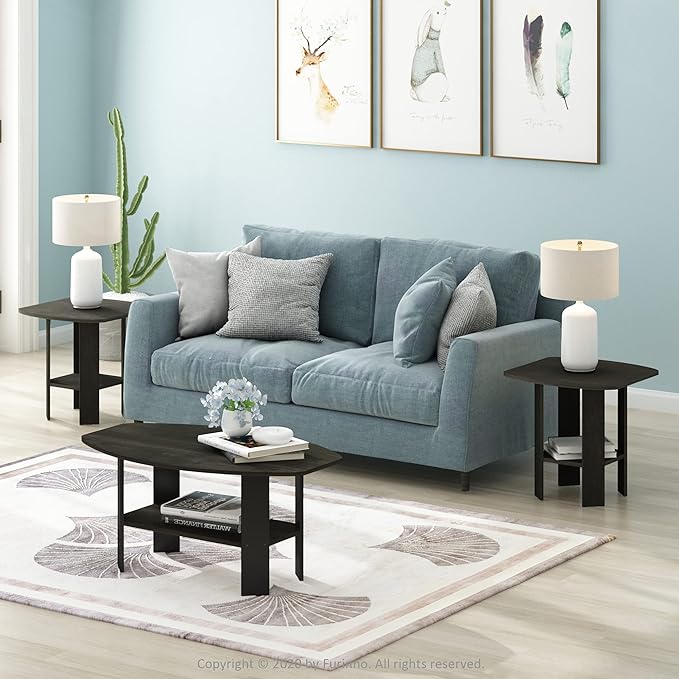 Furinno Simple Design Coffee Table, Espresso-NeatNest