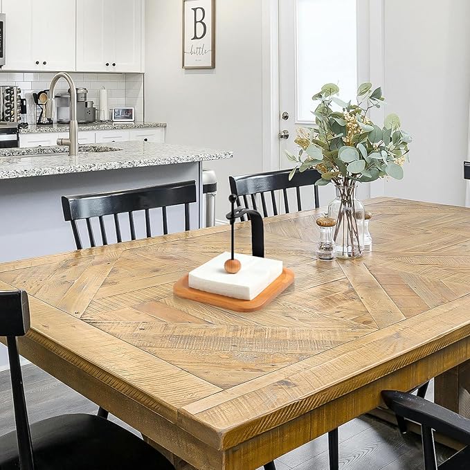 Beechwood Napkin Holder, Elegant Wood Square for Table Dispenser with Weighted Arm, Perfect for Kitchen, Office, Restaurant,Home Décor, Cafe & Outdoor Use, Warming Gift.-NeatNest