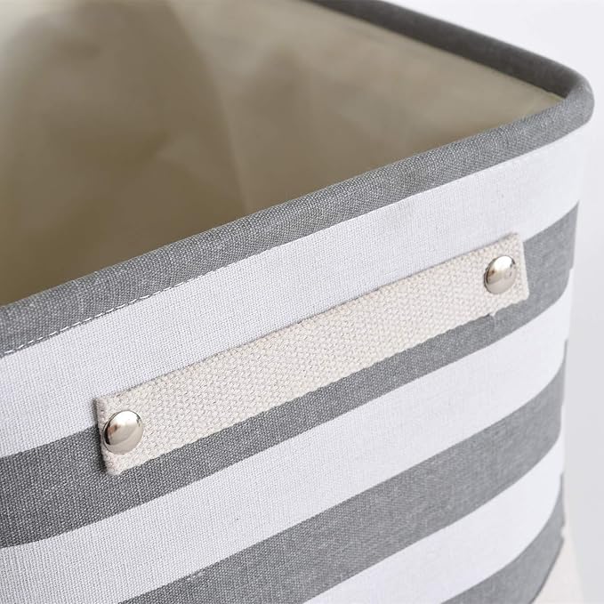 TheWarmHome Extra Large Cube Storage Bins Baskets for Organizing, Sturdy Fabric Storage Basket Cube W/Handles, Decorative Foldable Storage Baskets for Shelves Closet Nursery Toy (3 Pack 16×12×12inch)-NeatNest