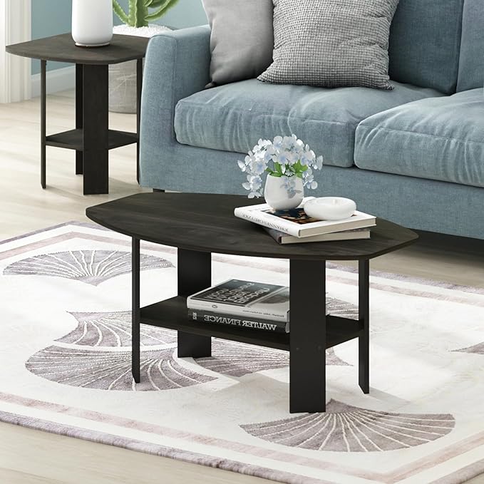 Furinno Simple Design Coffee Table, Espresso-NeatNest
