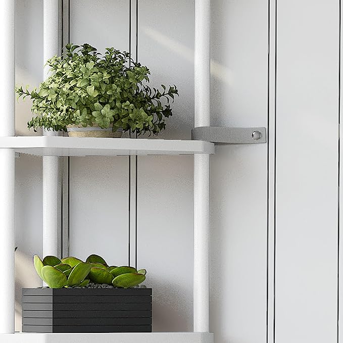 6 Tier Corner Shelf, 66.5'' Tall Standing Shelf, Narrow Display Shelf Stand, Modern Corner Bookshelf, Plant Stand, Corner Bookcase for Living Room, Bedroom, Bathroom, White LCS502W-NeatNest