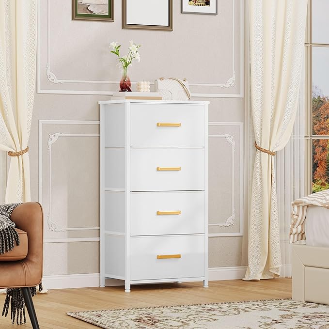 DWVO Dresser with 4 Drawers - Fabric Storage Tower, Organizer Unit for Bedroom, Living Room, Hallway, Closets-NeatNest