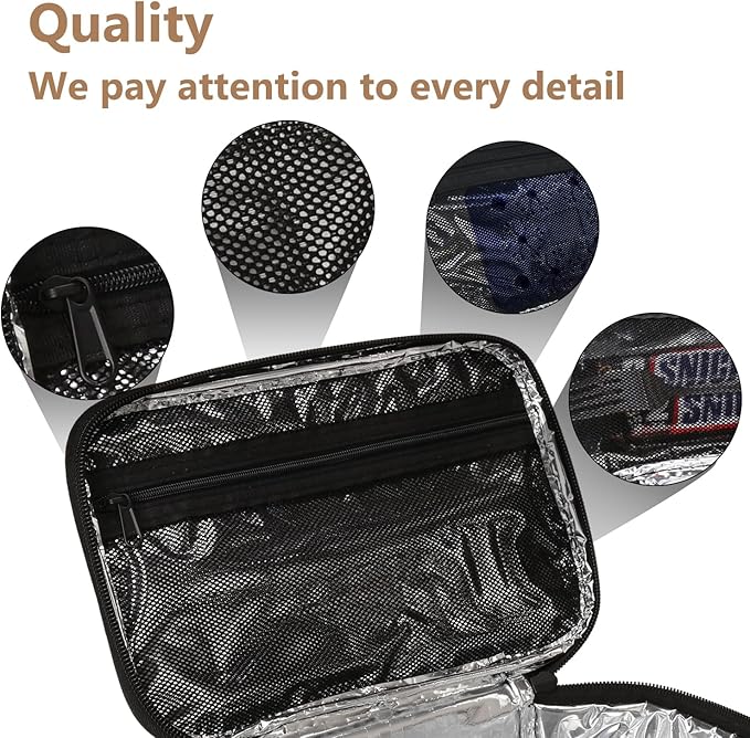 Gloppie Small Lunch Bag - Insulated Lunch Box, Mini Lunchbox Lunch Cooler Bag, Petty Food Containers, Snack Bag, for Adult, Khaki-NeatNest